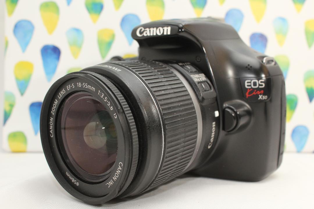 Canon EOS Kiss X50 レンズセット 一眼レフ Wifi SD付拍卖