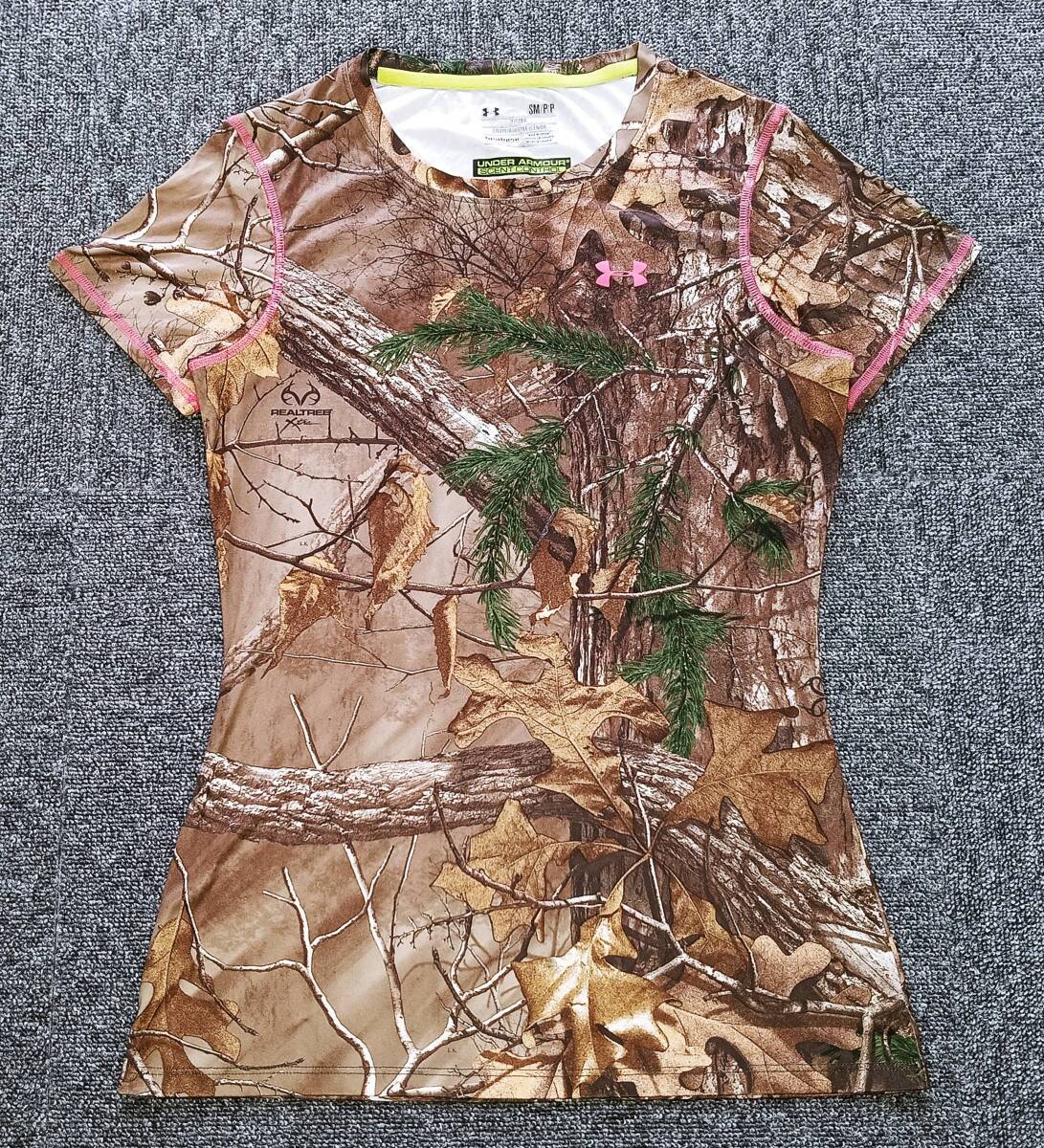 UNDER ARMOUR アンダーアーマー セントコントロール リアルツリー迷彩 吸汗速乾 抗菌消臭 半袖ヒートギア(M相当)ヨルダン製拍卖