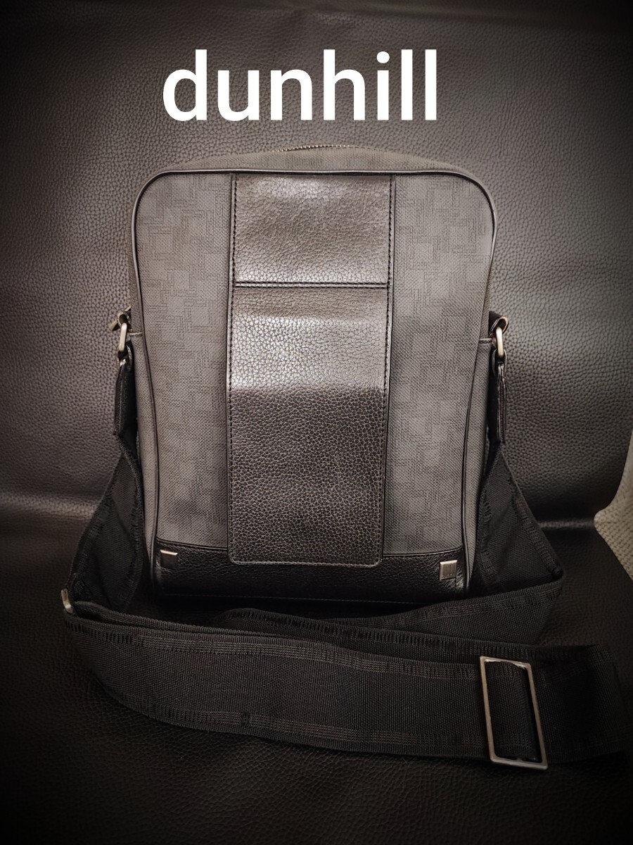 美品 dunhill ダンヒル ショルダーバッグ 斜め掛けバッグ メッセンジャーバッグ レザー サコッシュ ボディバッグ 拍卖