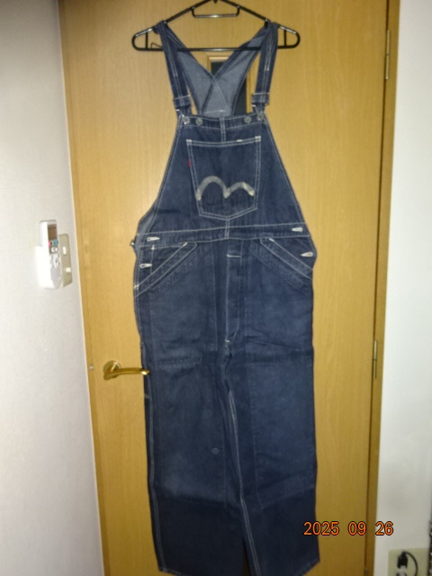 【期間限定出品】EVISU・エヴィス オーバーオール サイズ30 デニム インディゴ ダブルニー 拍卖