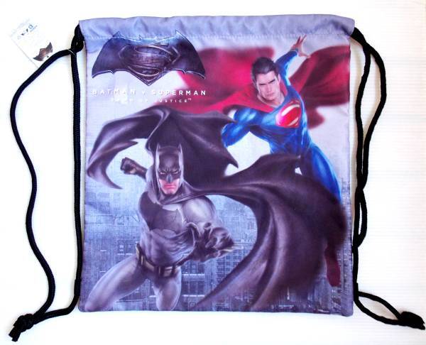 台湾☆即決♪ 正規品!! 映画 バットマン vs スーパーマン ジャスティスの誕生 ナップサック Knapsack リュックサック 便利 ♪拍卖