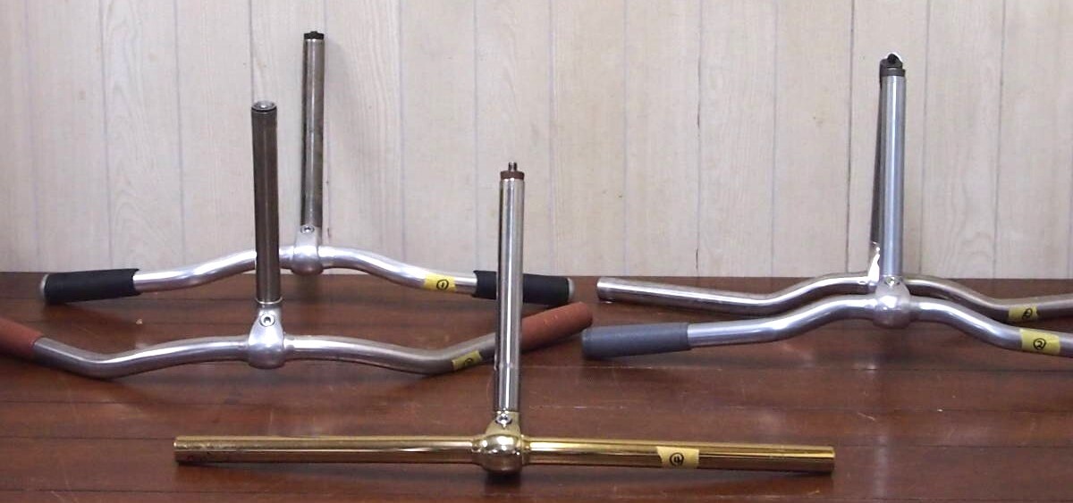 新古品☆自転車☆ハンドル☆フラットバー☆ハンドルポスト付☆5点まとめ売り☆509S4-J12921拍卖