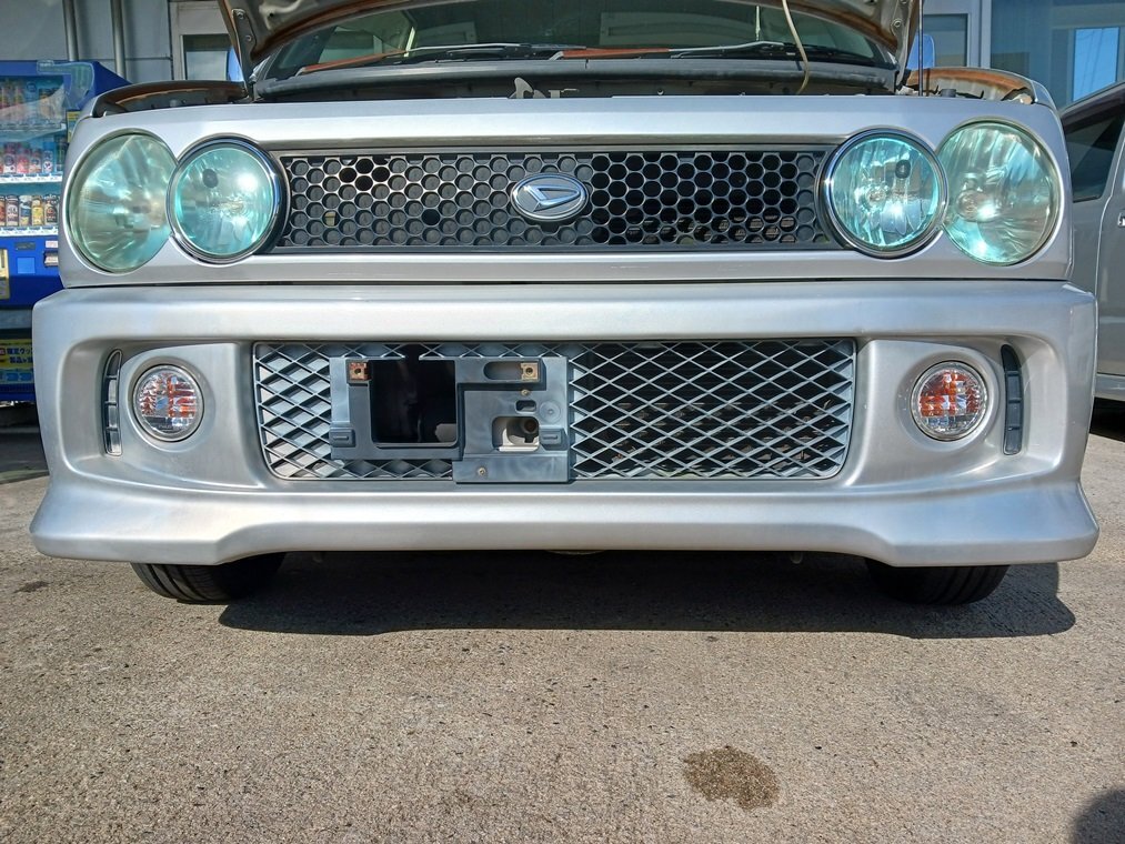 『psi』 ダイハツ L900S ムーヴ カスタム フロントバンパー S07 シルバー H14年式拍卖