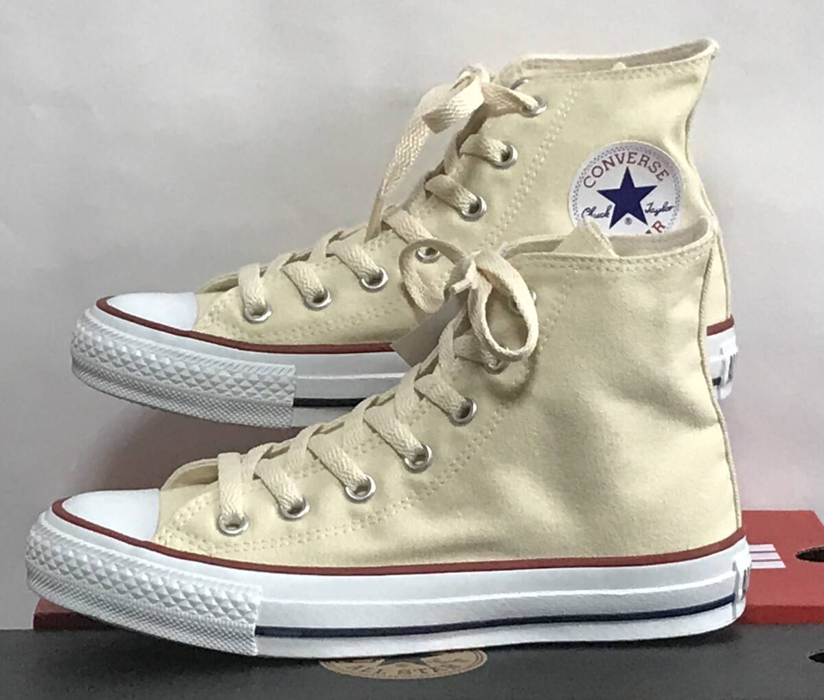 コンバース キャンバス オールスター HI ホワイト(キナリ) 24.5(大き目)拍卖