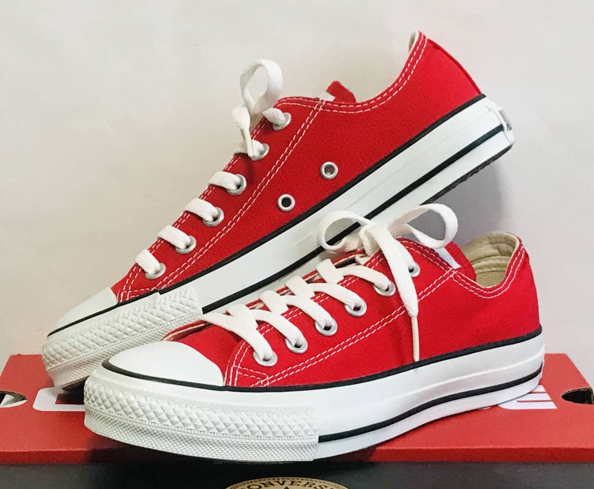 コンバース キャンバス オールスター OX レッド 22.0拍卖