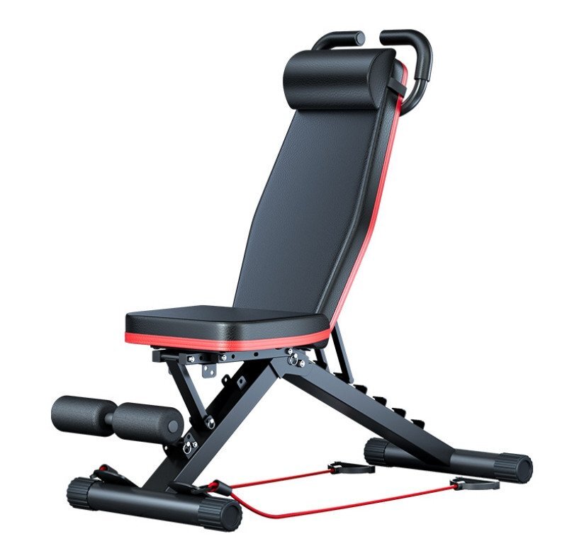 トレーニングベンチ 家庭用/商用 折りたたみ式 インクライン フラットベンチ 角度調整 収納便利 ダンベル 腹 多機能 (A195)拍卖