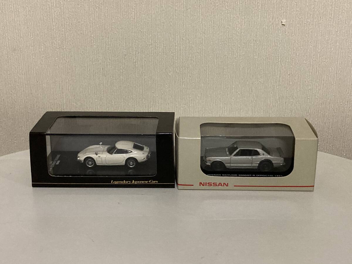 送料無料 送料無料 DeAgostini デアゴスティーニ 日本の名車 1/64 トヨタ2000GT、京商 ハコスカ スカイライン 2個セット拍卖