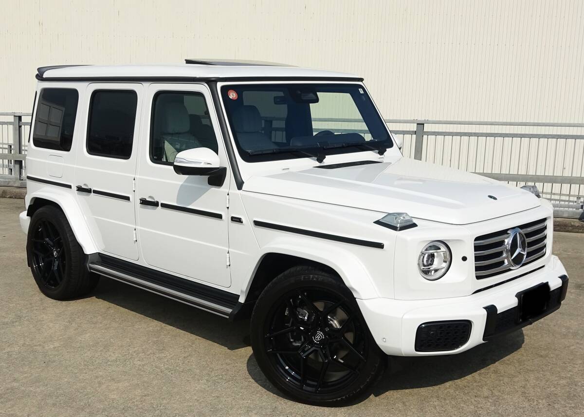 W465A新型Gクラス!希少左ハンドル白革★令和6年G450d ディーゼルターボISGモデル!フルOPローンチED MANSORYエアロ 極太22インチ&ローダウン拍卖