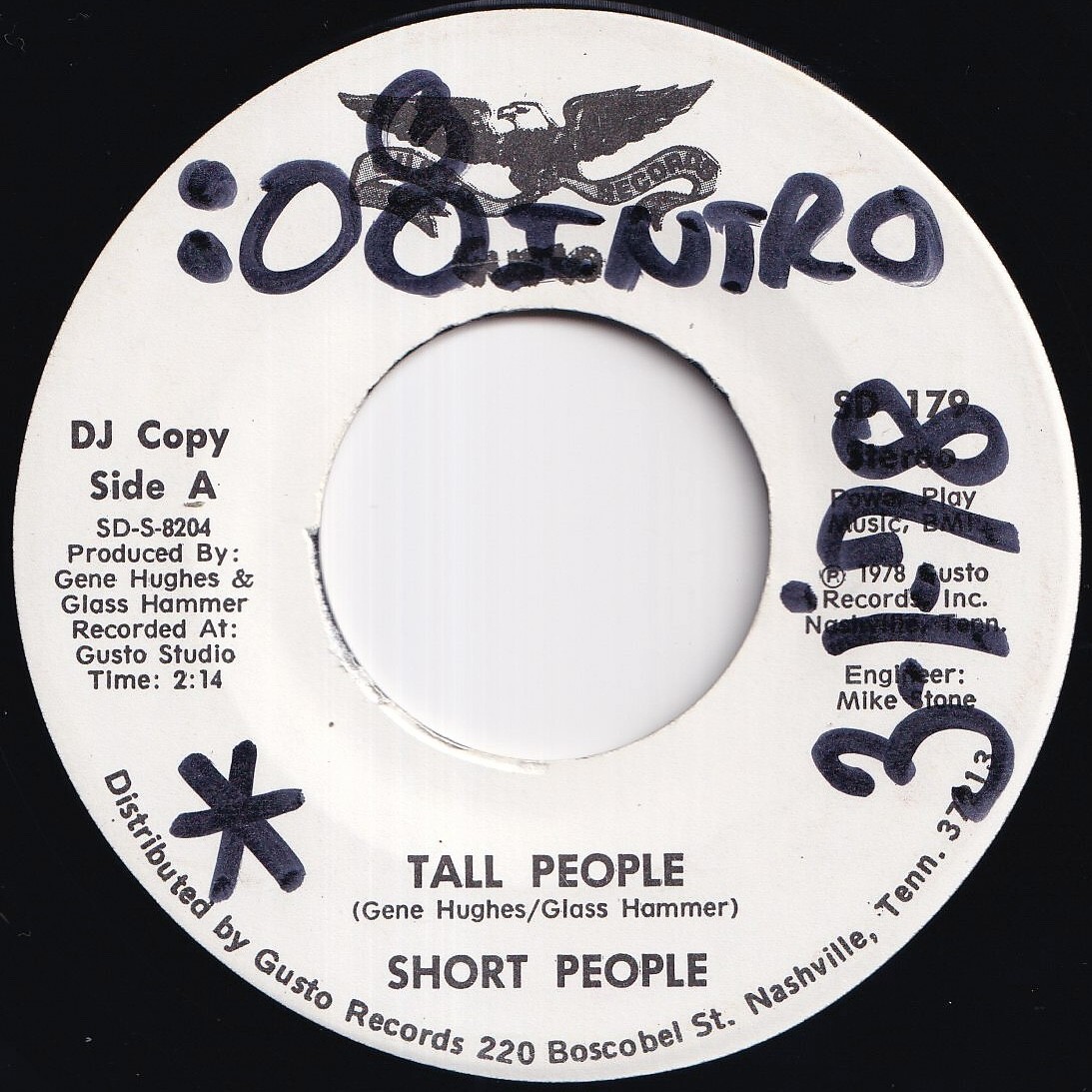 Short People Tall People (Stereo) / (Mono) Gusto US SD 179 212250 SOUL ソウル レコード 7インチ 45拍卖