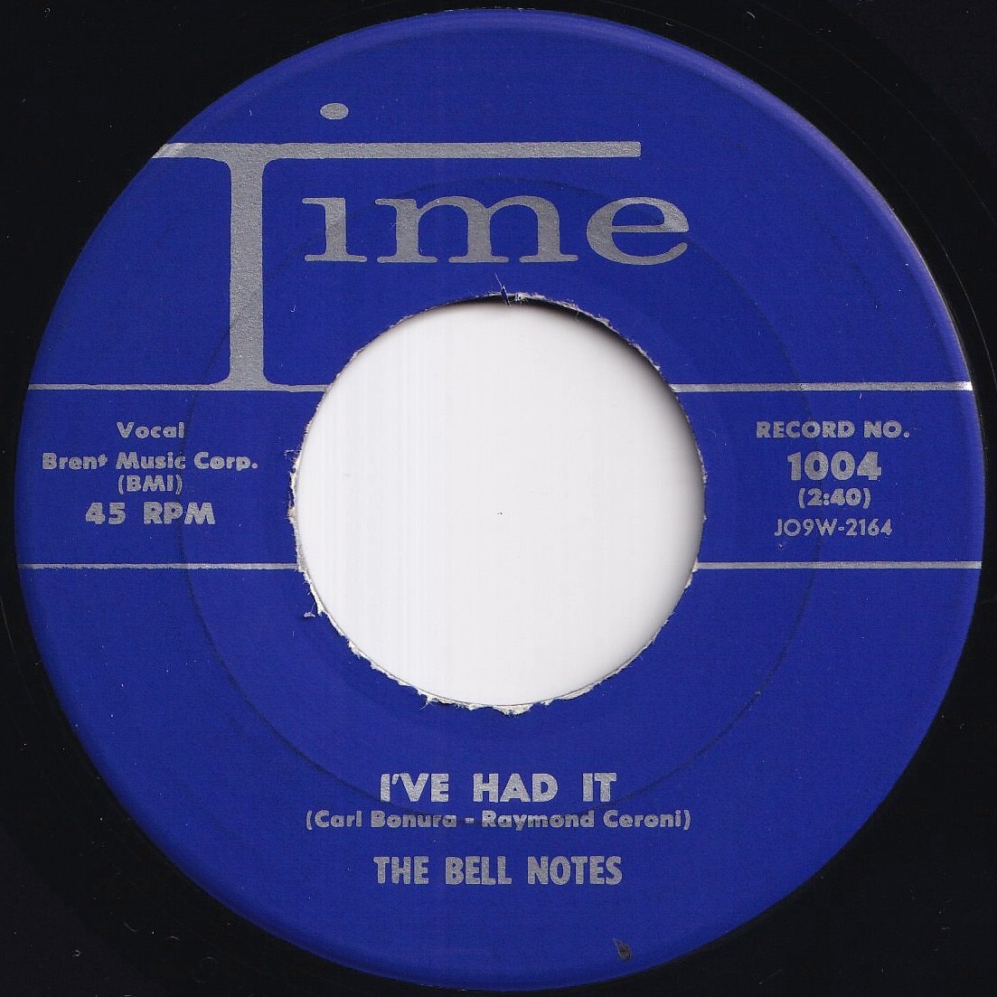 Bell Notes I've Had It / Be Mine Time US 1004 212342 R&B R&R レコード 7インチ 45拍卖