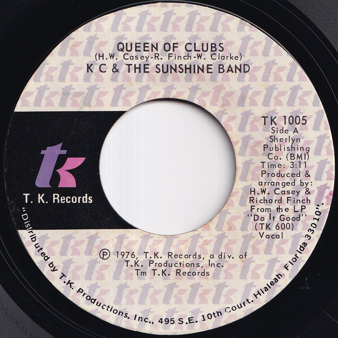 K. C. & The Sunshine Band Queen Of Clubs / Do It Good T.K. US 1005 212472 SOUL DISCO ソウル ディスコ レコード 7インチ 45拍卖