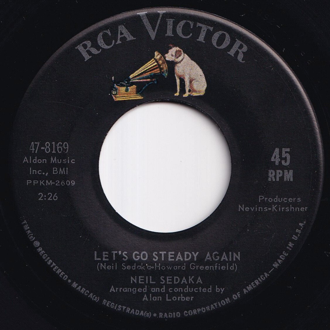 Neil Sedaka Let's Go Steady Again / Waiting For Never RCA Victor US 47-8169 212557 ROCK POP ロック ポップ レコード 7インチ 45拍卖