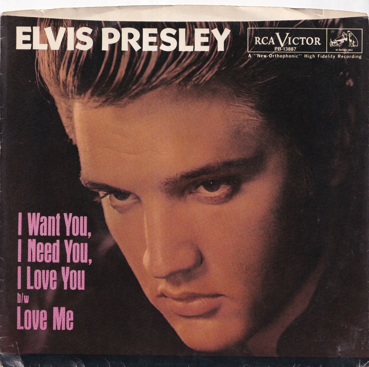 Elvis Presley I Want You, I Need You, I Love You / Love Me RCA Victor Spain PB-13887 212261 R&B R&R レコード 7インチ 45拍卖