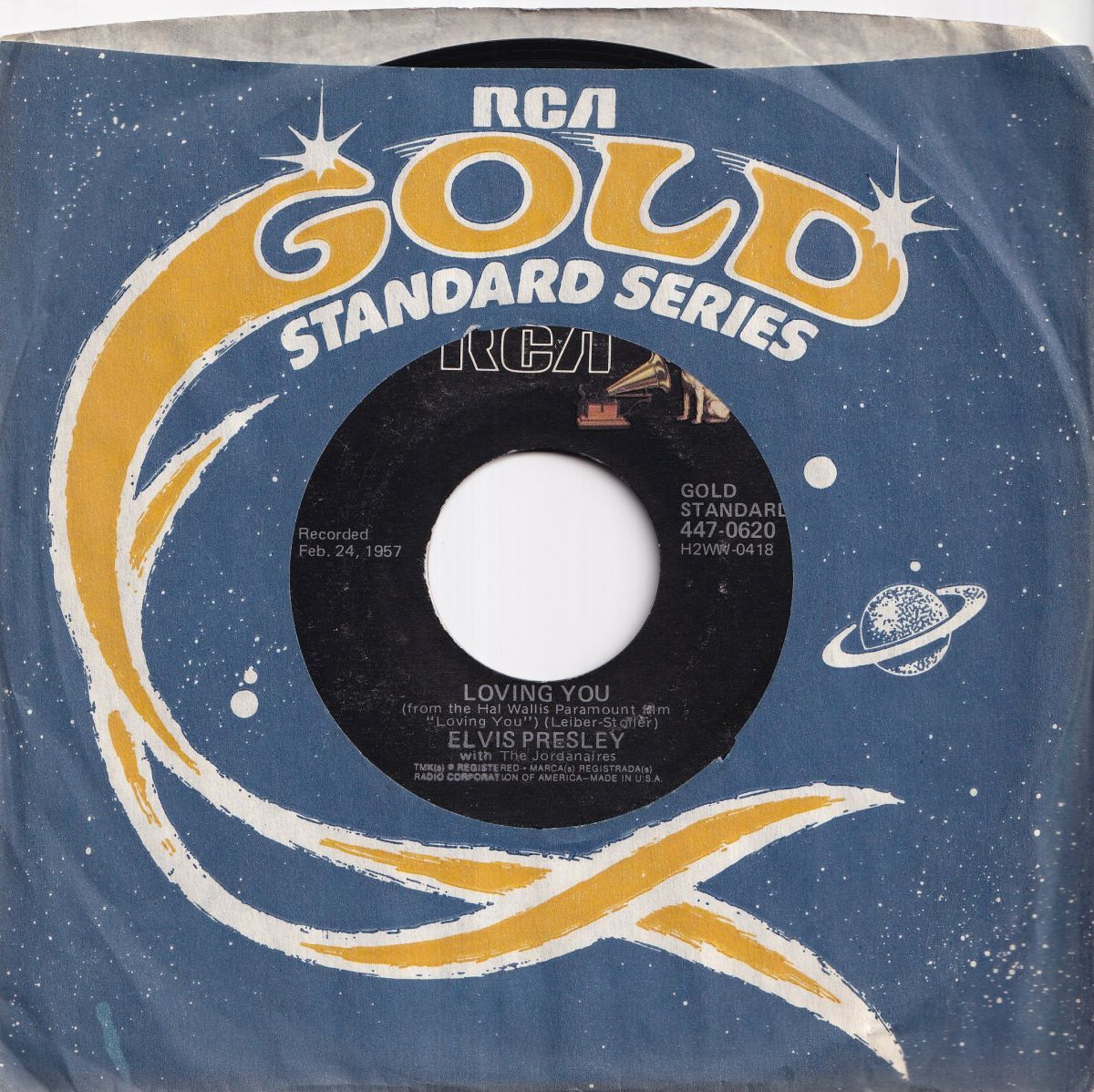 Elvis Presley Loving You / (Let Me Be Your) Teddy Bear RCA US 447-0620 212258 R&B R&R レコード 7インチ 45拍卖