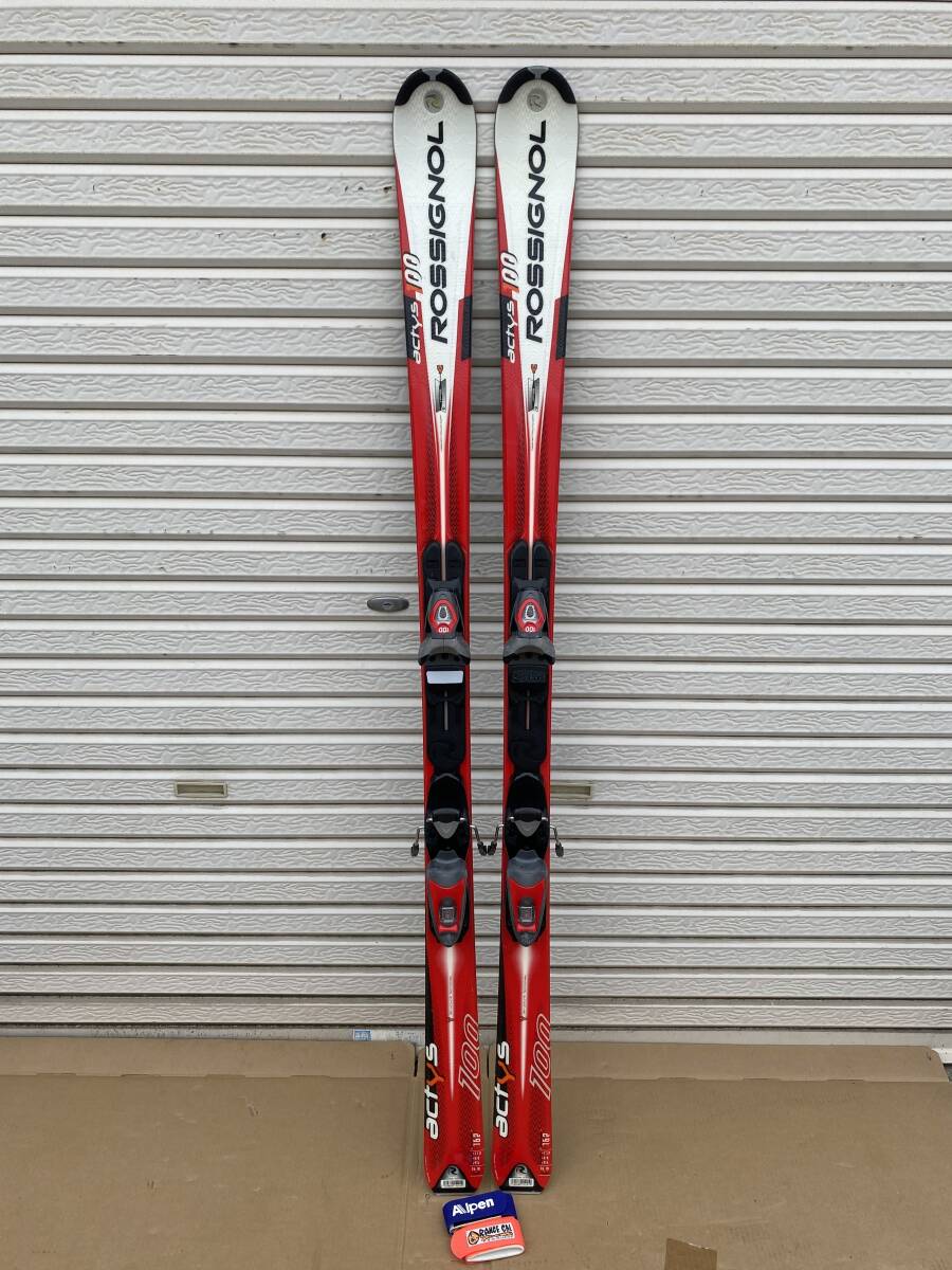 直接引き取りOK! ROSSIGNOL actys 100 スキー板 162㎝ ビンディング付き 中古現状拍卖