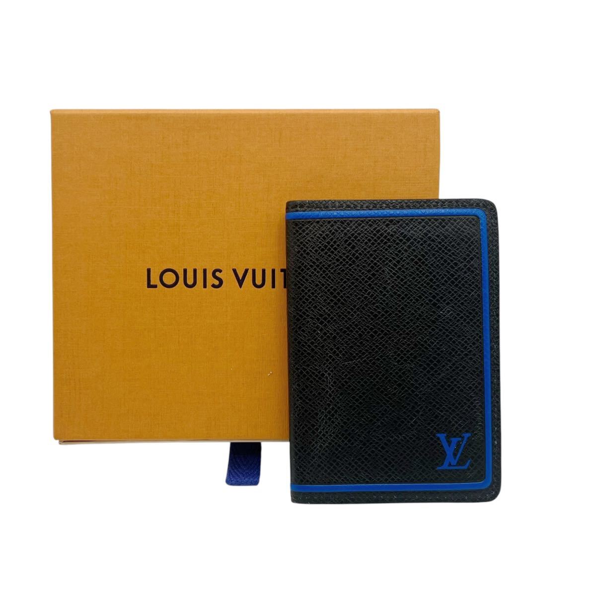 【美品】ルイヴィトン LOUIS VUITTON M63329 タイガ オーガナイザー ドゥ ポッシュ カードケース ブラック拍卖