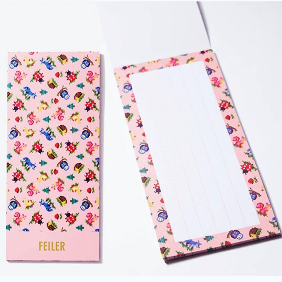 ◆新品◆FEILER◆フェイラー◆ハイジフレンズフォレスト柄◆ピンク◆一筆箋◆30枚入り◆拍卖
