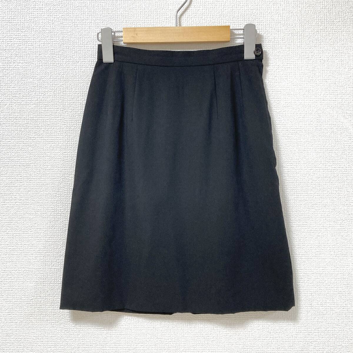 AD1990 COMME des GARCONS ウールギャバ ミニ スカート スリット ブラック 黒 Sサイズ コムデギャルソン 90s VINTAGE archive 5080441拍卖