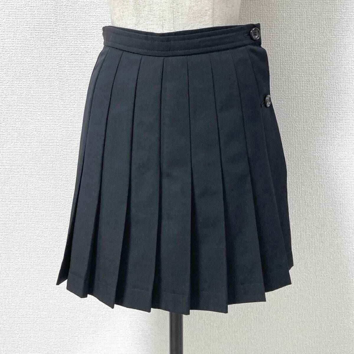 80s COMME des GARCONS ウールギャバ プリーツ ラップ ミニ スカート ブラック 黒 コムデギャルソン 巻き VINTAGE archive 5070452拍卖