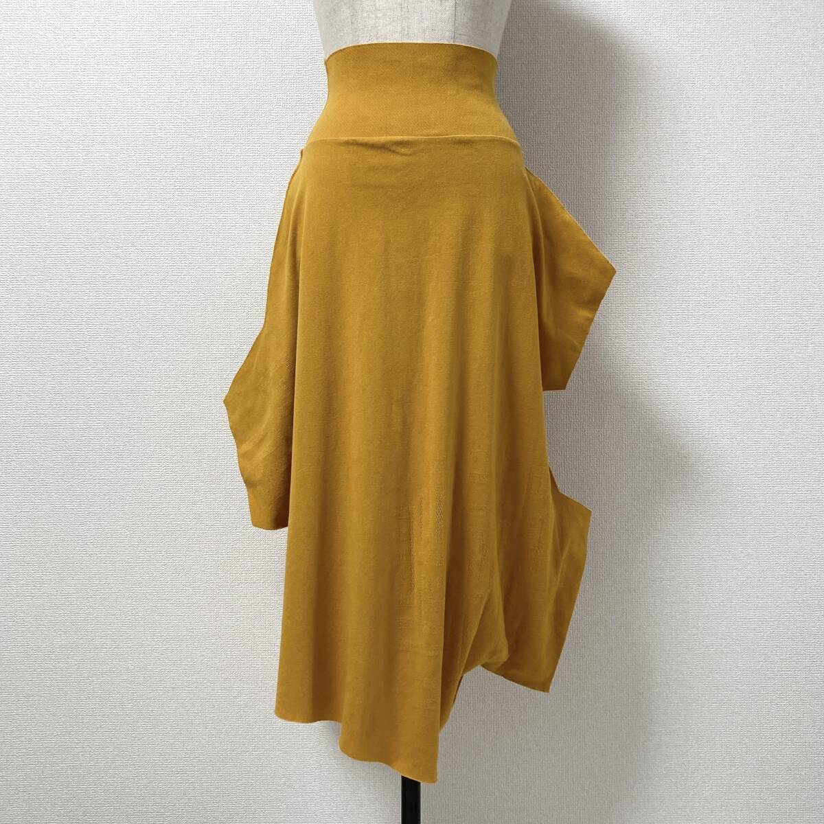 ISSEY MIYAKE A-POC INSIDE メッシュ ニット 変形 アシンメトリー スカート 黄色 2サイズ イッセイミヤケ archive 5050556拍卖