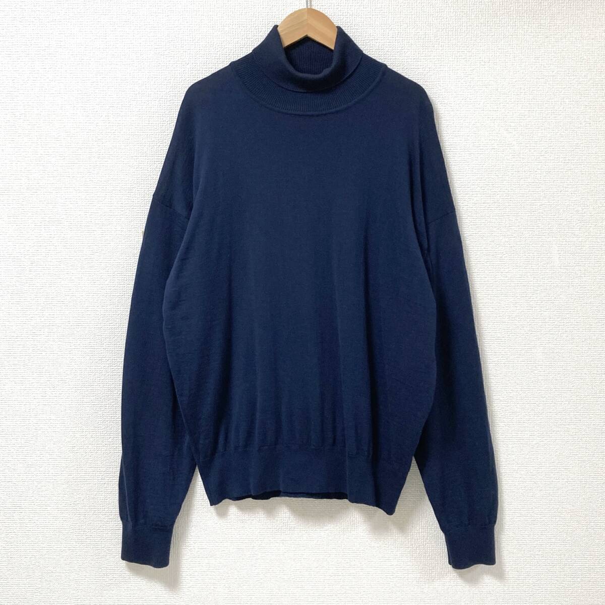 90s 黒タグ ISSEY MIYAKE MEN 薄手 ウール ハイネック ニット カットソー Mサイズ イッセイミヤケメン セーター VINTAGE archive 5070042拍卖