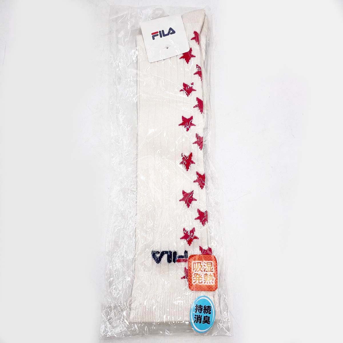 【中古・未使用品】フィラ ソックス 23-25cm ホワイト 797-932 レディース FILA 持続消臭 吸湿発熱拍卖