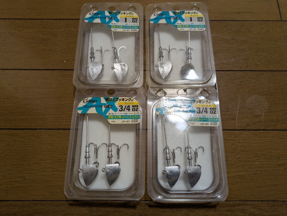 カルティバ アックスヘッド 1oz 3/4oz ジグヘッド フック 太刀魚 シーバス ヒラメ JH-67拍卖