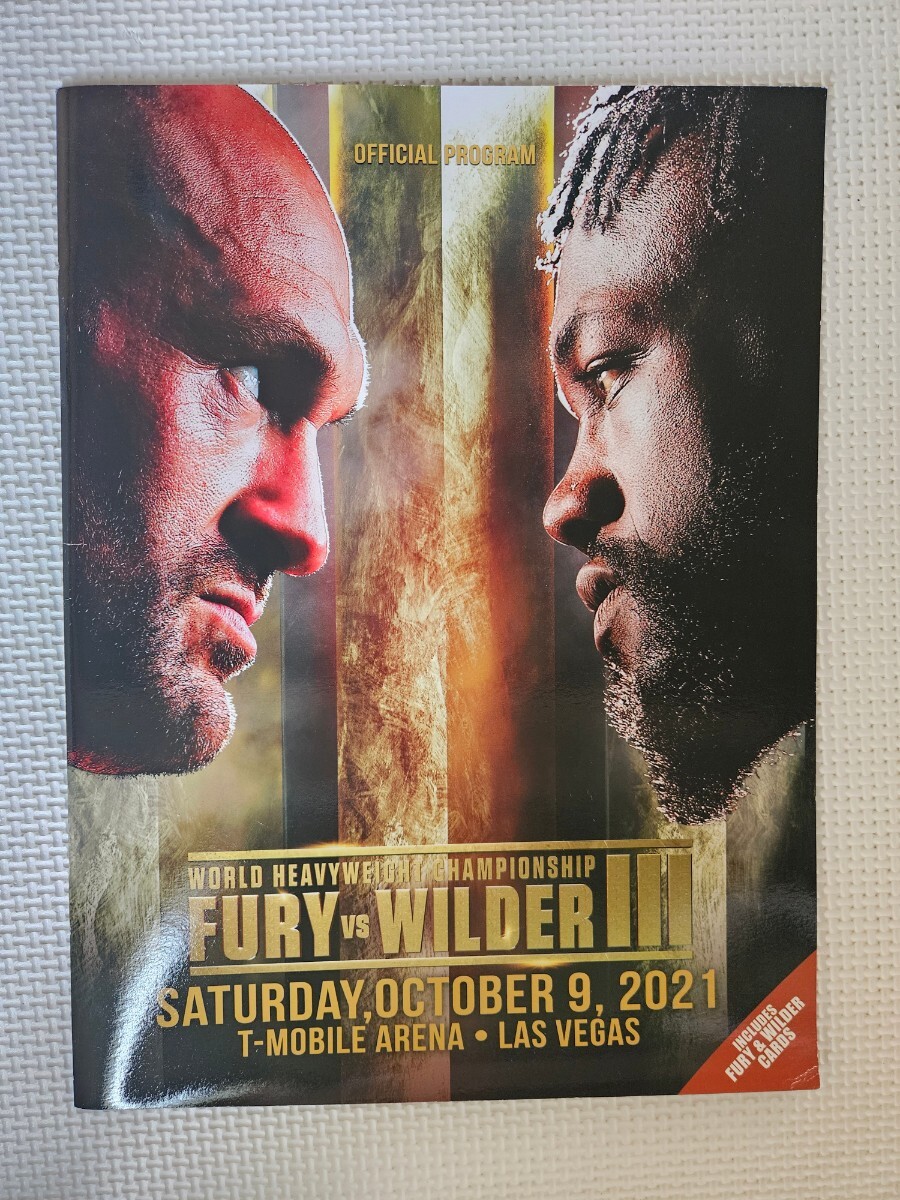 ☆伝説の名勝負/ボクシング パンフレット /WBCヘビー級世界戦2021.10.9 タイソン・フューリー vs デオンテイ・ワイルダー 第3戦/トレカ付き拍卖