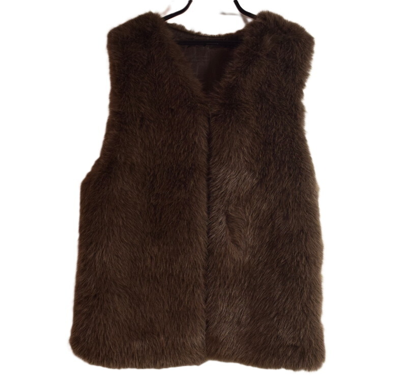 MIN 【中古美品】 未使用 Donnez-Moi ドネモア ファーベスト M-Lサイズ ポリエステル ブラウン系 〈170-250323-SS-04-ICH〉拍卖