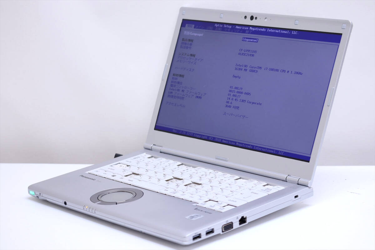 卸売 10世代Corei7 16Gメモリ ジャンク Let's note CF-LV9T11VS LTE i7-10810U RAM16G 14.0FHD OS無 訳アリ BCD評価拍卖
