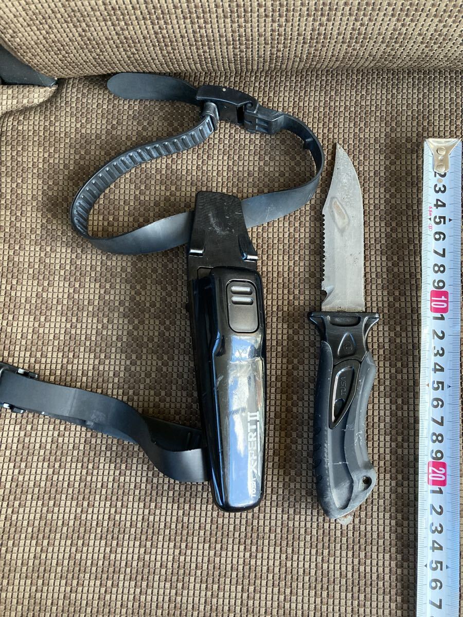 YK-6508 ※難あり 中古品 TUSA ツサ ダイビングナイフ X-PERT Ⅱ #ダイビング #フィン #シュノーケリング #スキューバダイビング拍卖
