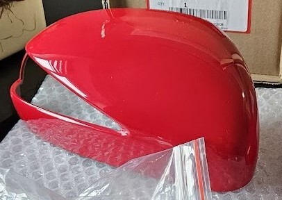 新品未使用 純正 ホンダ シビック タイプR FN2 ドアミラー カバー 運転席 右 赤 ミラノレッド サイドミラー A0132-1拍卖