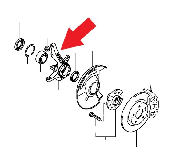 新品未使用 純正 三菱 ミツビシ パジェロミニ H53 H58 ターボ フロント ナックル サスペンション 左 足回り B0690-1拍卖