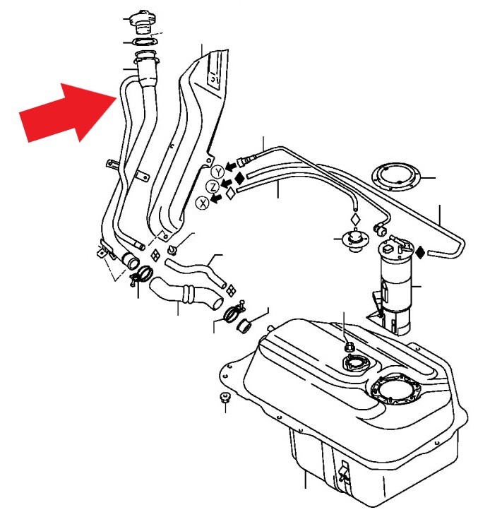 新品未使用 純正 三菱 ミツビシ パジェロミニ H53 H58 ターボ 燃料タンク ガソリンタンク フィルター ネック パイプ フューエル B0655-1拍卖