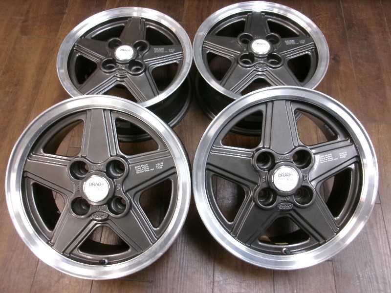 02-195313 DRAG902 14インチアルミホイール4本セット 14x6J 4H 114.3 +20 旧車 AE86 岩槻拍卖