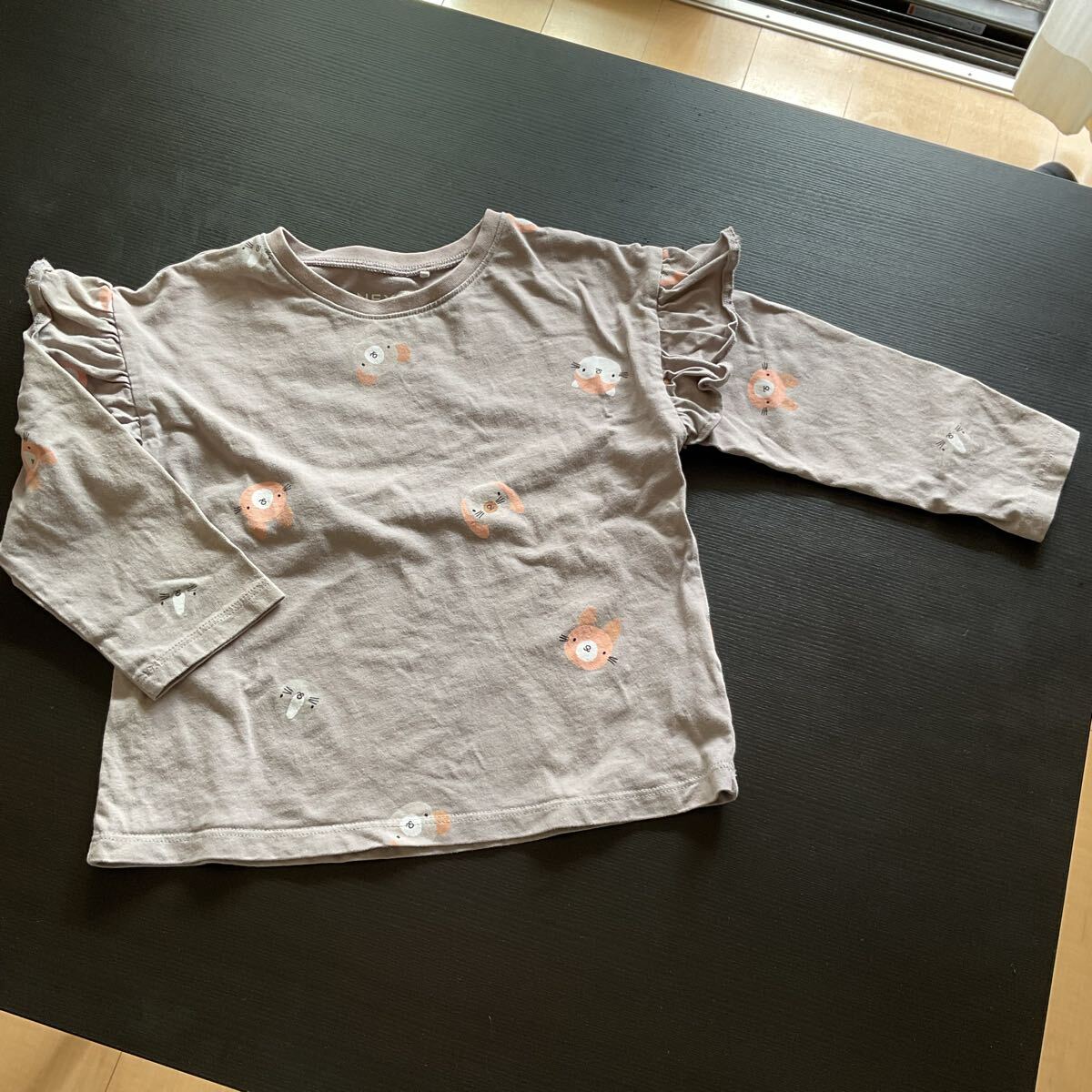 NEXT ネクスト グレー 長袖カットソー フリル袖 104cm 3-4y拍卖