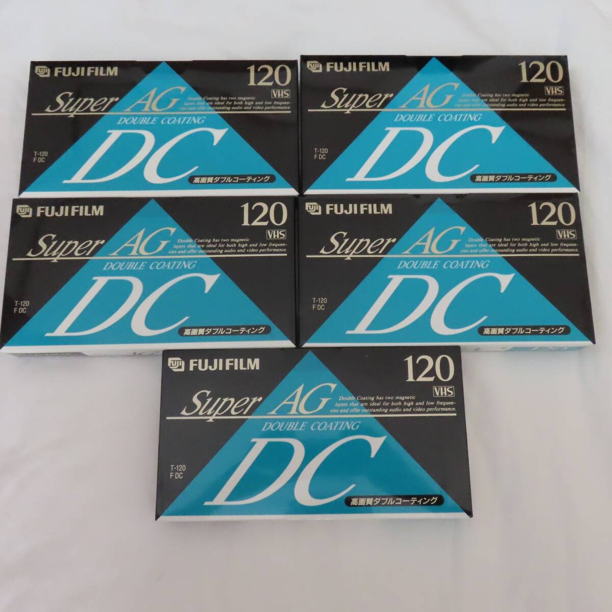 未開封 FUJIFILM Super AG DC 120 VHS ビデオテープ 5本拍卖
