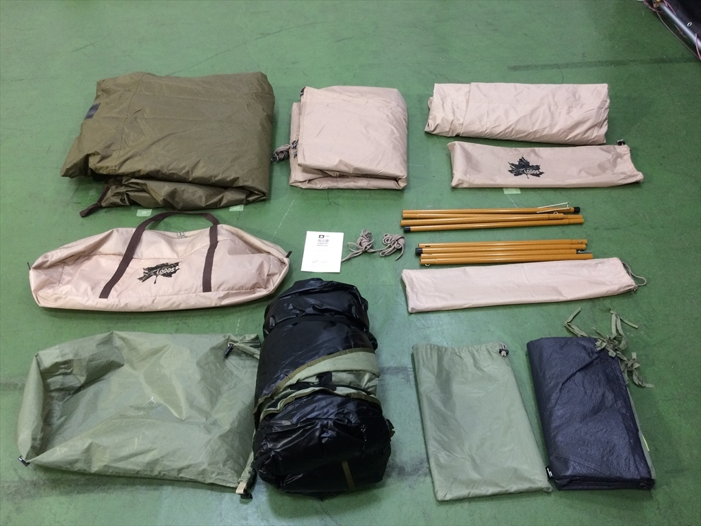 下松)LOGOS ロゴス ワンポールテント Tradcanvas Tepee&タープ350-BJ 71805559 マット&シート付き ◆★J250909R15B NJ09A拍卖