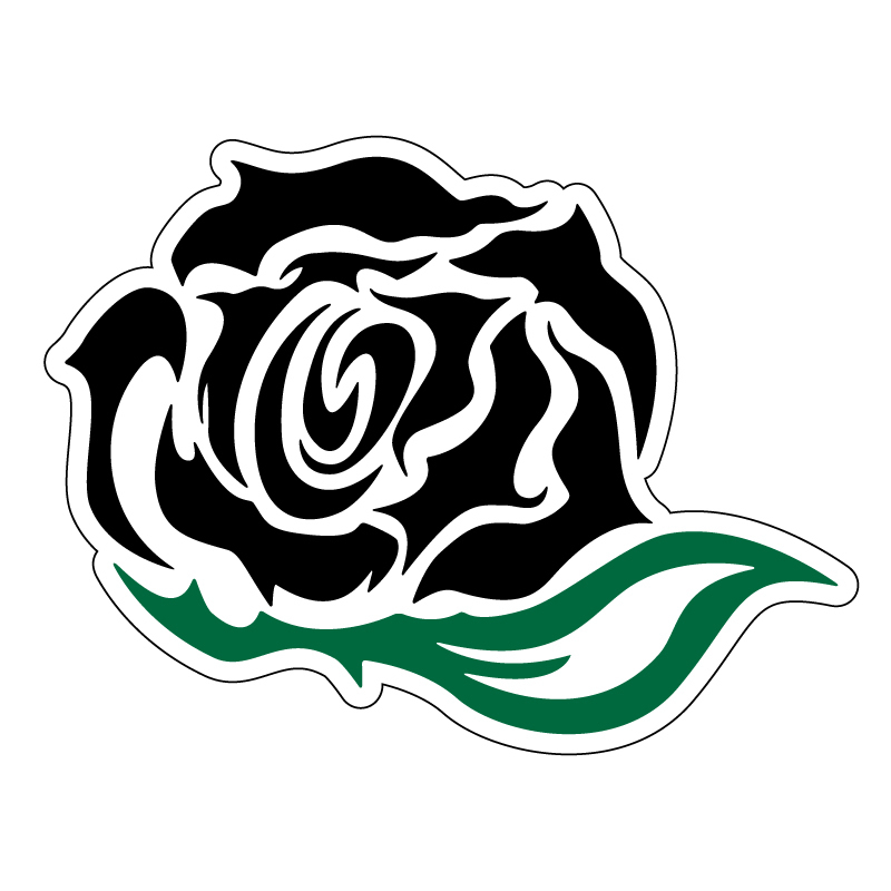 (透明) 薔薇 葉っぱ付き 小 2色から選べる 黒 白 ステッカー 1枚 バラ おしゃれ ローズ ワンポイント拍卖