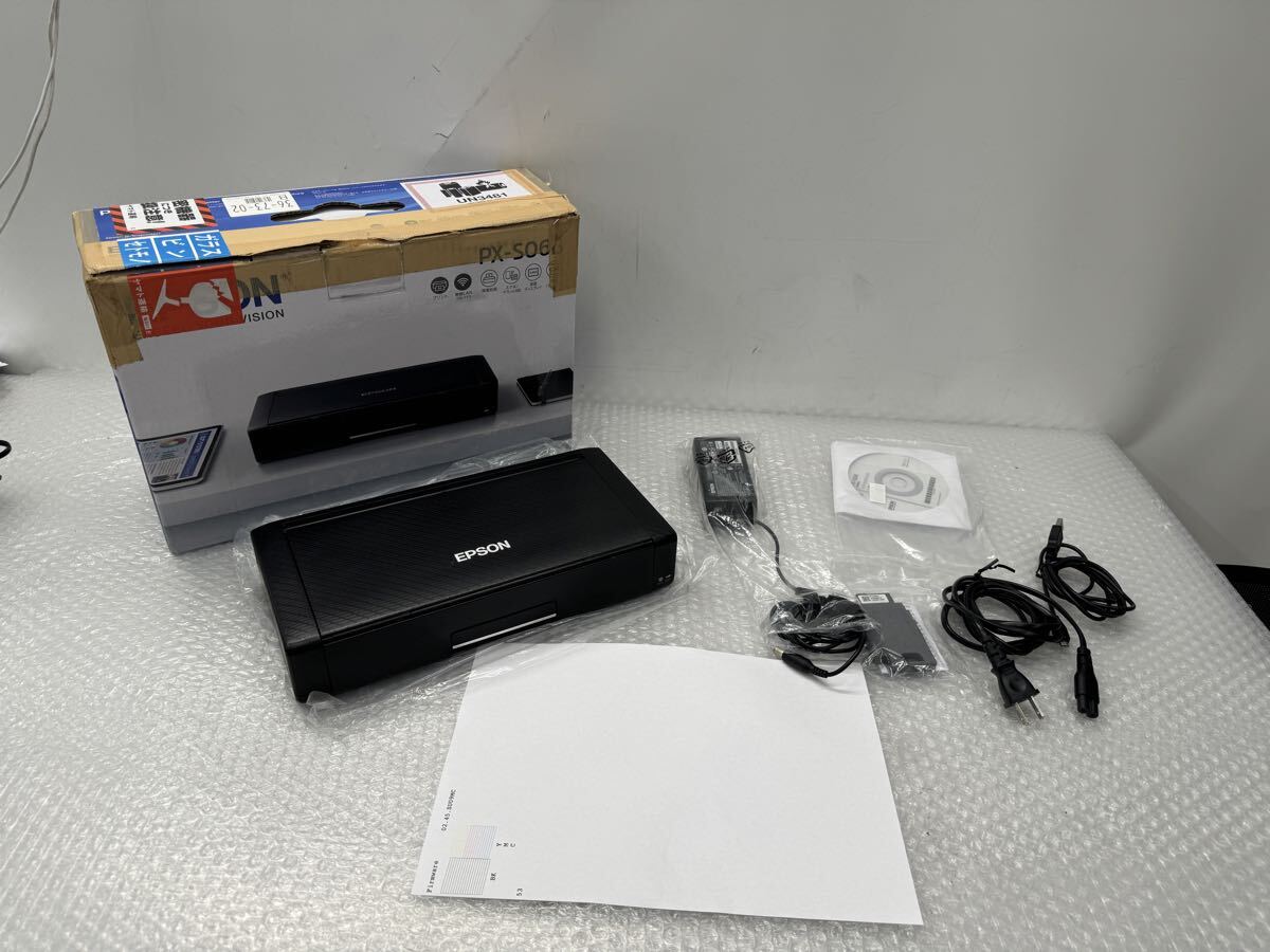 S4209) 美品 EPSON エプソン PX-S06B モバイルプリンター A4 Wi-Fi 印刷枚数:53枚 2023年製 拍卖