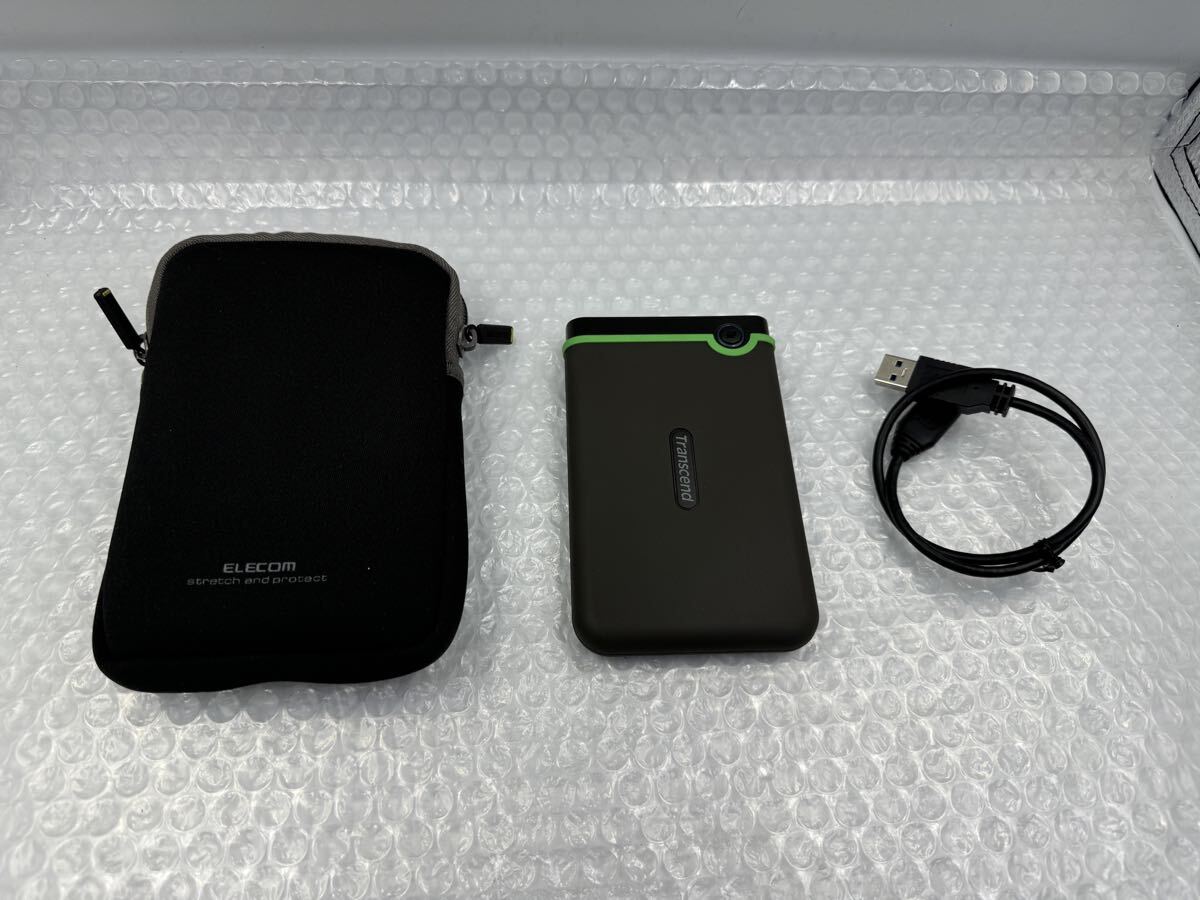 s4263) Transcend TS1TSJ25M3S 1TB ポータブルハードディスク HDD 外付けハードディスク拍卖