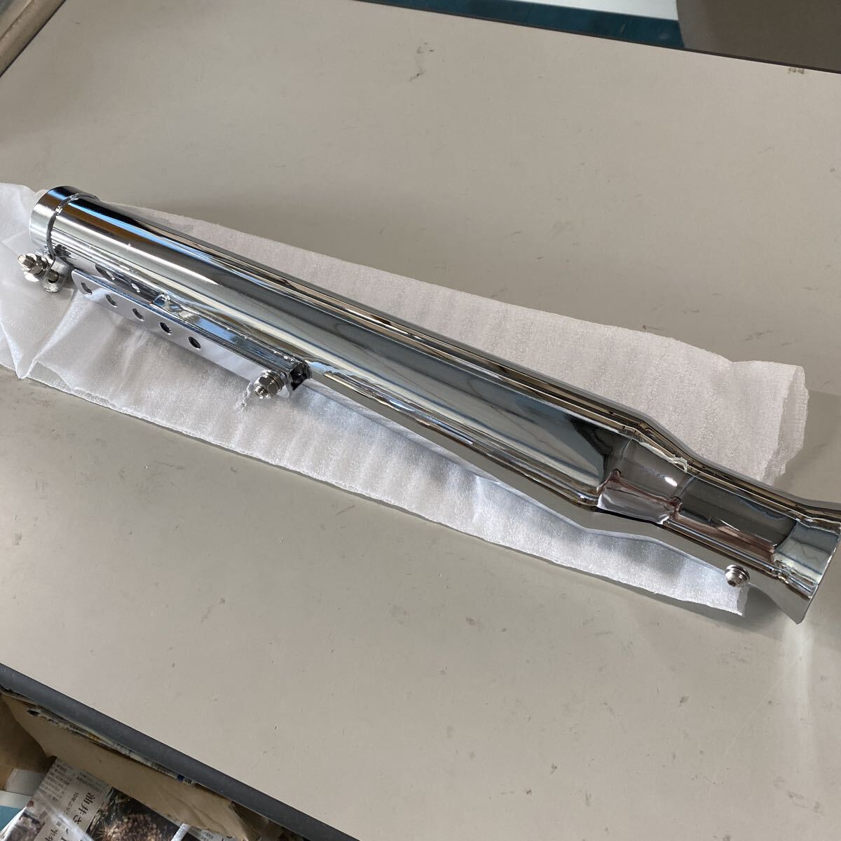 トランペットマフラー スリップオン マフラー 差込45mm 新品未使用 複数あり サイレンサー脱着可能 汎用品拍卖