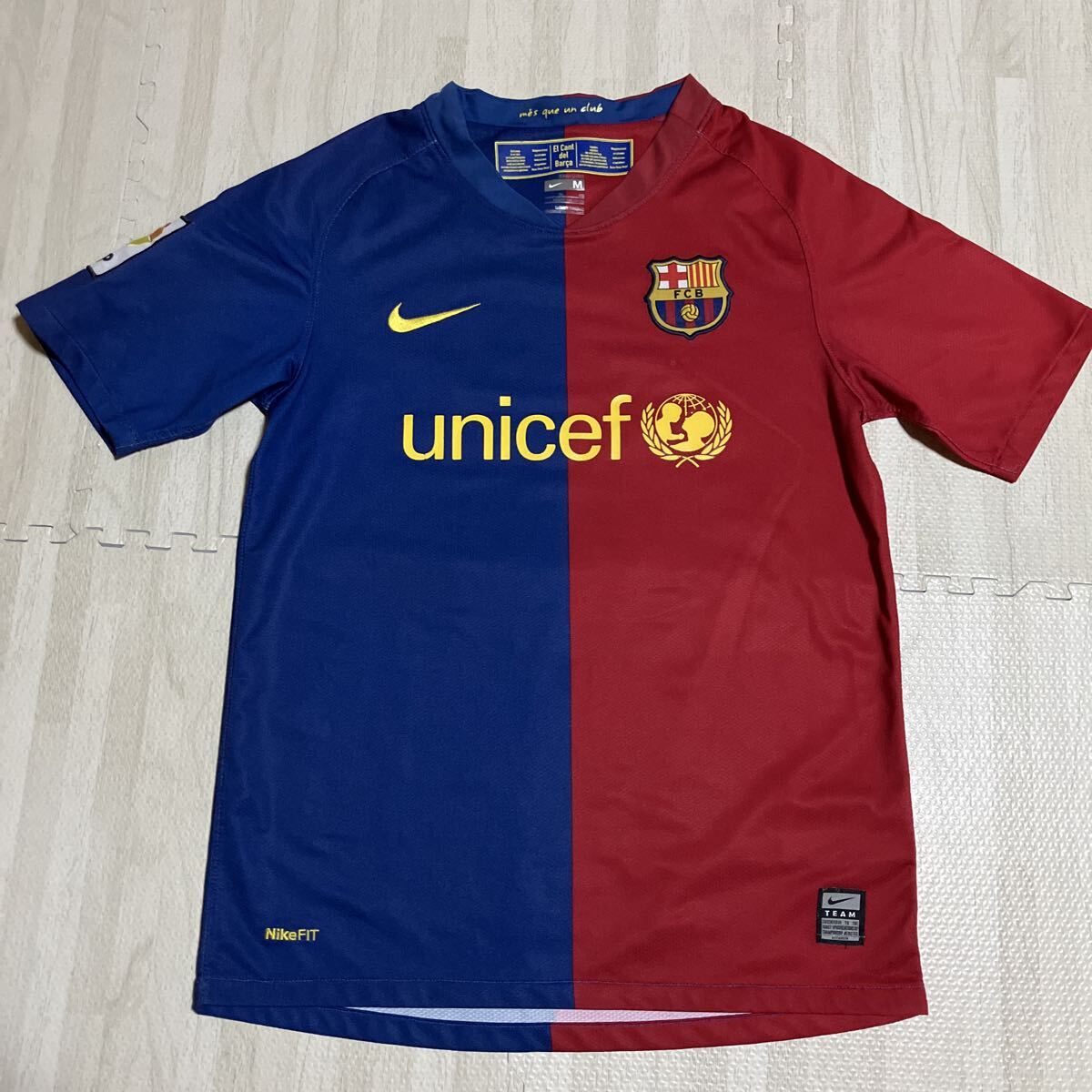 正規品 08-09 バルセロナ ユニフォーム ナイキ 2008-2009 メッシ ロナウジーニョ イニエスタ 子ども用 キッズ 150 Mサイズ拍卖