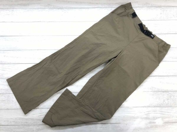 モンベル mont bell レトロ アウトドア レジャー ストレッチ アンクル クライミング パンツ レディース シャカシャカ生地 L ベージュ拍卖