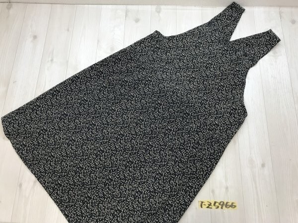 レディース ボタニカル エプロン 黒拍卖