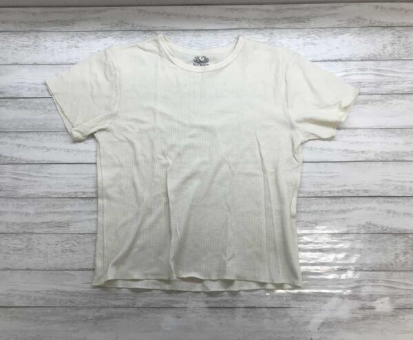 FRUIT OF THE LOOM room wear アメカジ ワーク インナー ワッフル 半袖Tシャツ レディース コットン60% ポリエステル40% S アイボリー拍卖