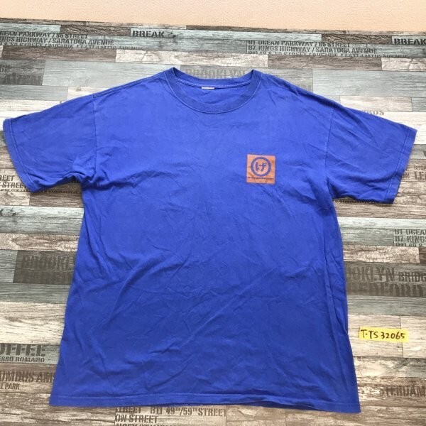 げんべい メンズ バックプリント 半袖Tシャツ 青拍卖