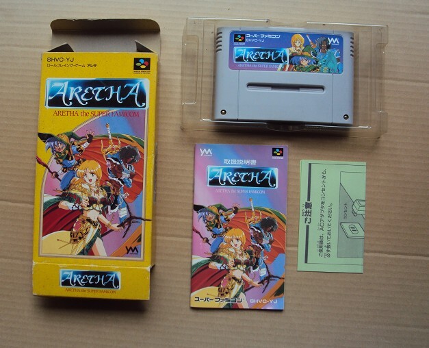 ★・SFC 「 アレサ ARETHA 」 ★箱・取説付 動作確認済 端子清掃済拍卖