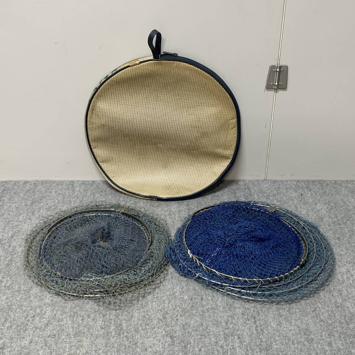 7y2316 へら 釣り道具 活かし スカリ 2個 3段 全長85cm 4段 全長118cm まとめ 魚取り 網 びく カバー 1個付 魚 釣り フィッシング 現状拍卖