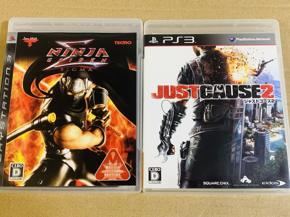 PS3ソフト 2本セット ジャストコーズ2 NINJA GAIDEN Σ ニンジャ ガイデン シグマ /プレイステーション3 (C)拍卖